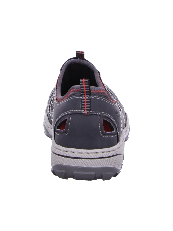 rieker Slipper Gelocht in grau günstig kaufen