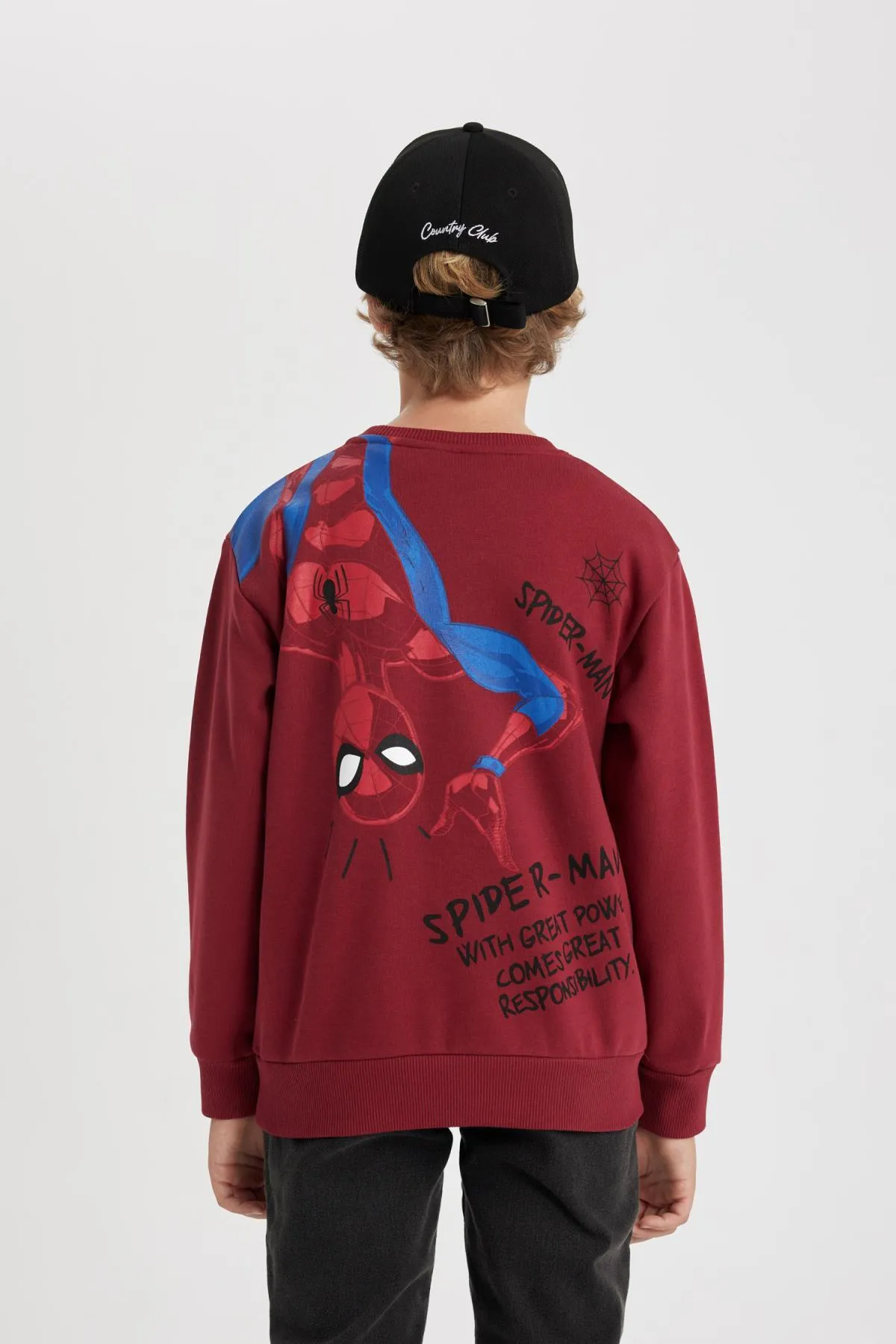 DeFacto  Dickes Marvel Spiderman-Sweatshirt mit Rundhalsausschnitt für Jungen