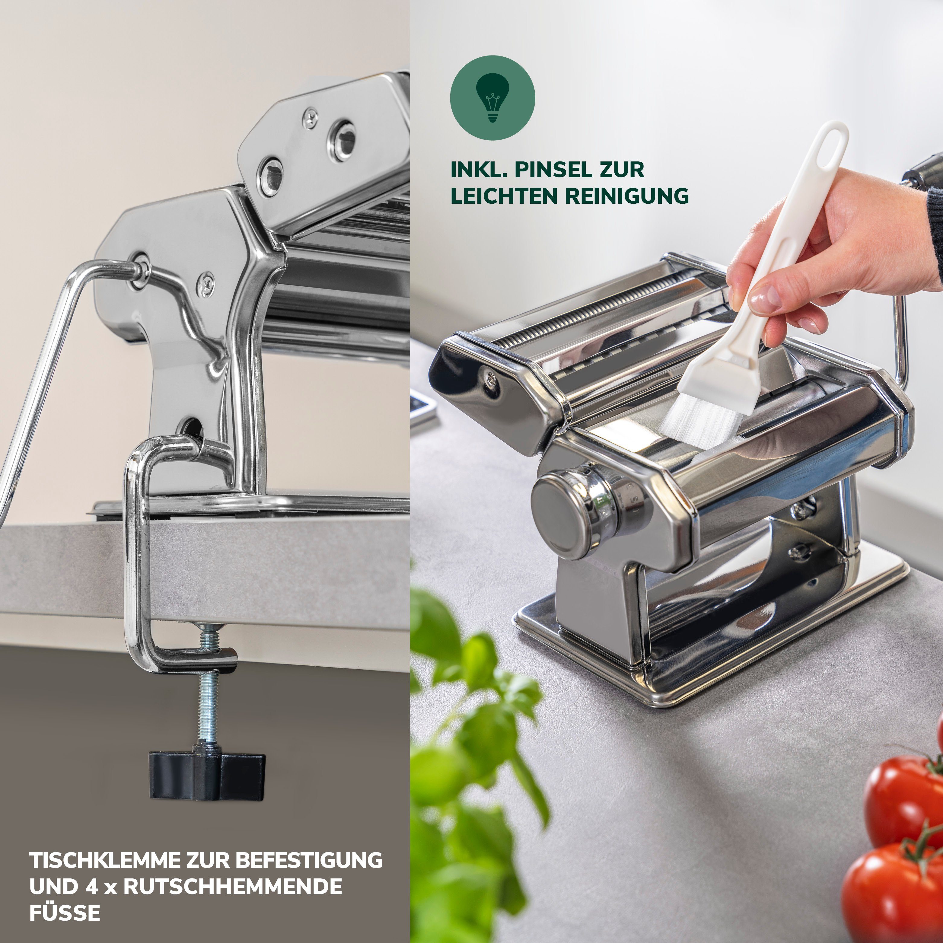 bremermann Nudelmaschine bremermann Nudelmaschine Edelstahl hochglanz - für Spaghetti, Pasta