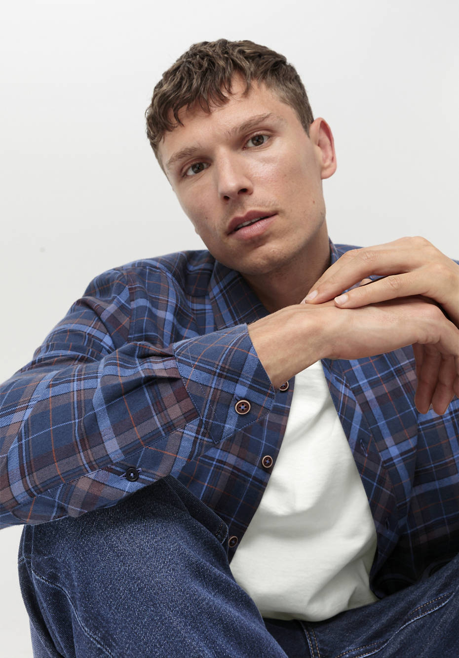 Flanell-Karohemd Relaxed Fit aus reiner Bio-Baumwolle