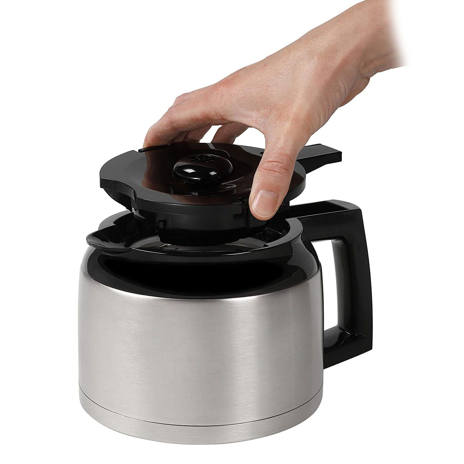 Melitta Filterkaffeemaschine 1021-12 Aroma Fresh Kaffeeautomat Thermo mit Timer und Mahlwerk