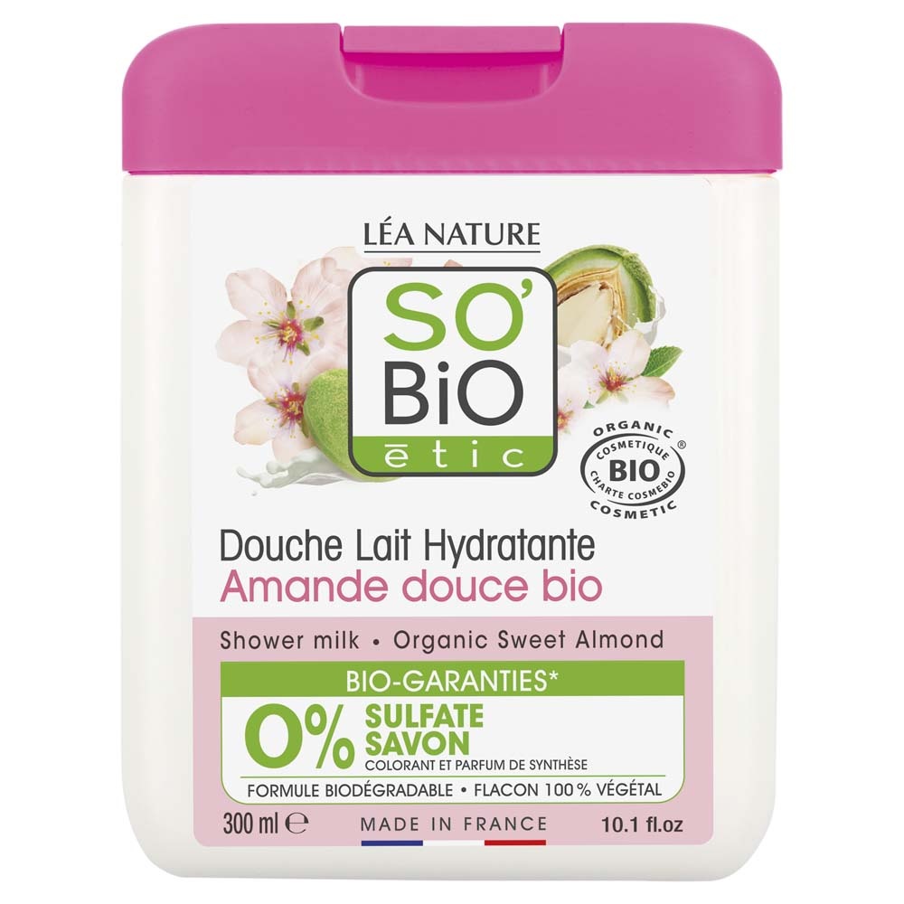 LÉA NATURE SO BiO étic Douche lait hydratante¹, Amande douce bio Douche lait