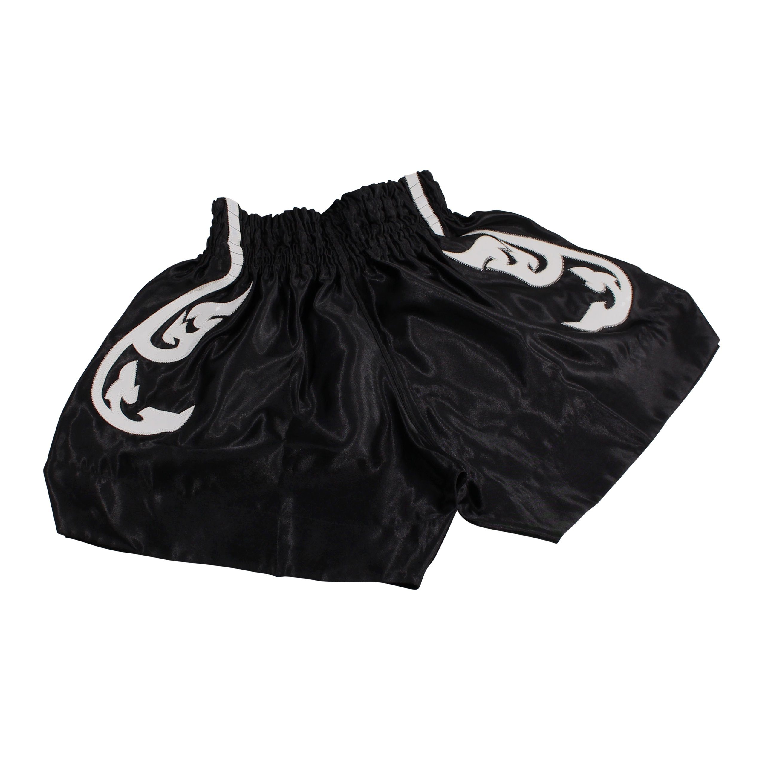 BAY-Sports Sporthose Muay Thai Kick Hose Shorts Thaiboxhose Thaiboxen MMA kurz Kickboxen (aufwendig verarbeitet, traditionell) Laser Cut Style, edel im Look