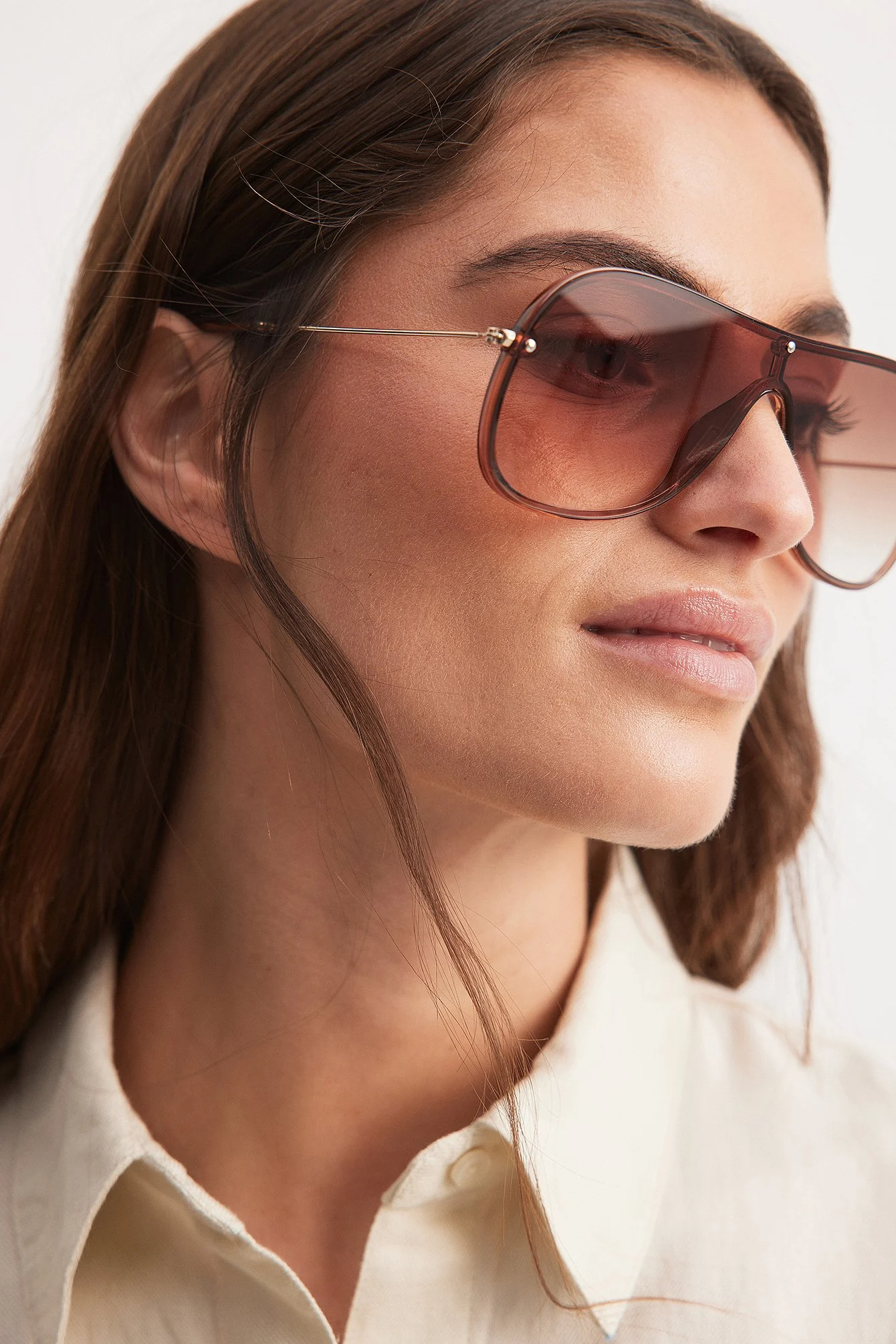 Randlose Metall-Sonnenbrille