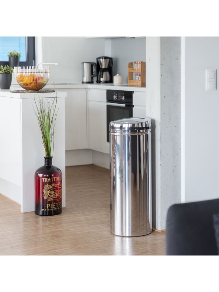 relaxdays Mülleimer in Silber - 50l günstig kaufen onesize