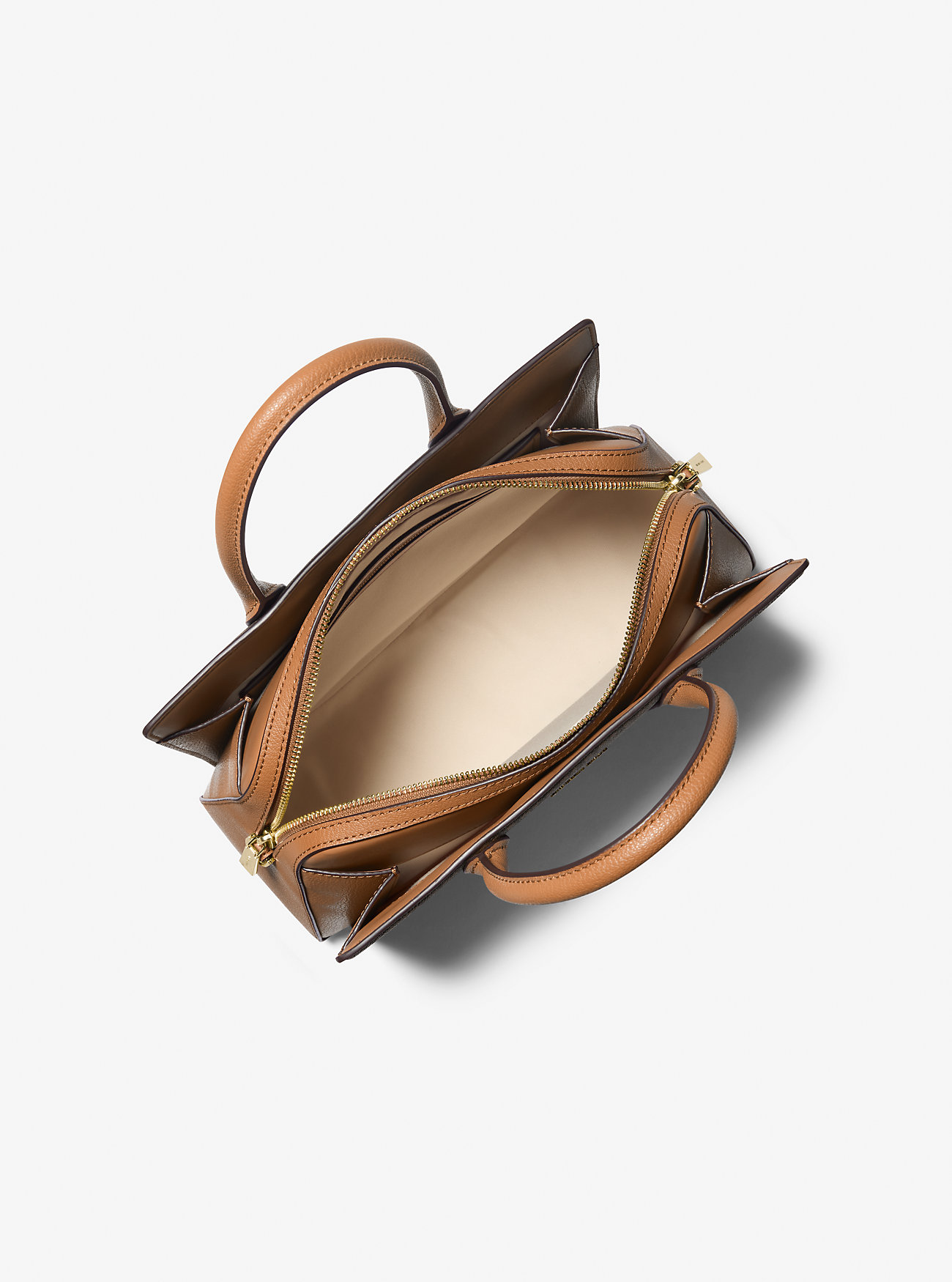 Laila Medium Signature Logo Satchel - BRN/ACORN