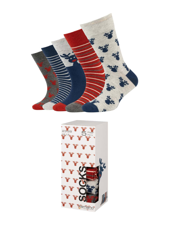 camano Socken 5er Pack ca-soft in navy peony günstig kaufen