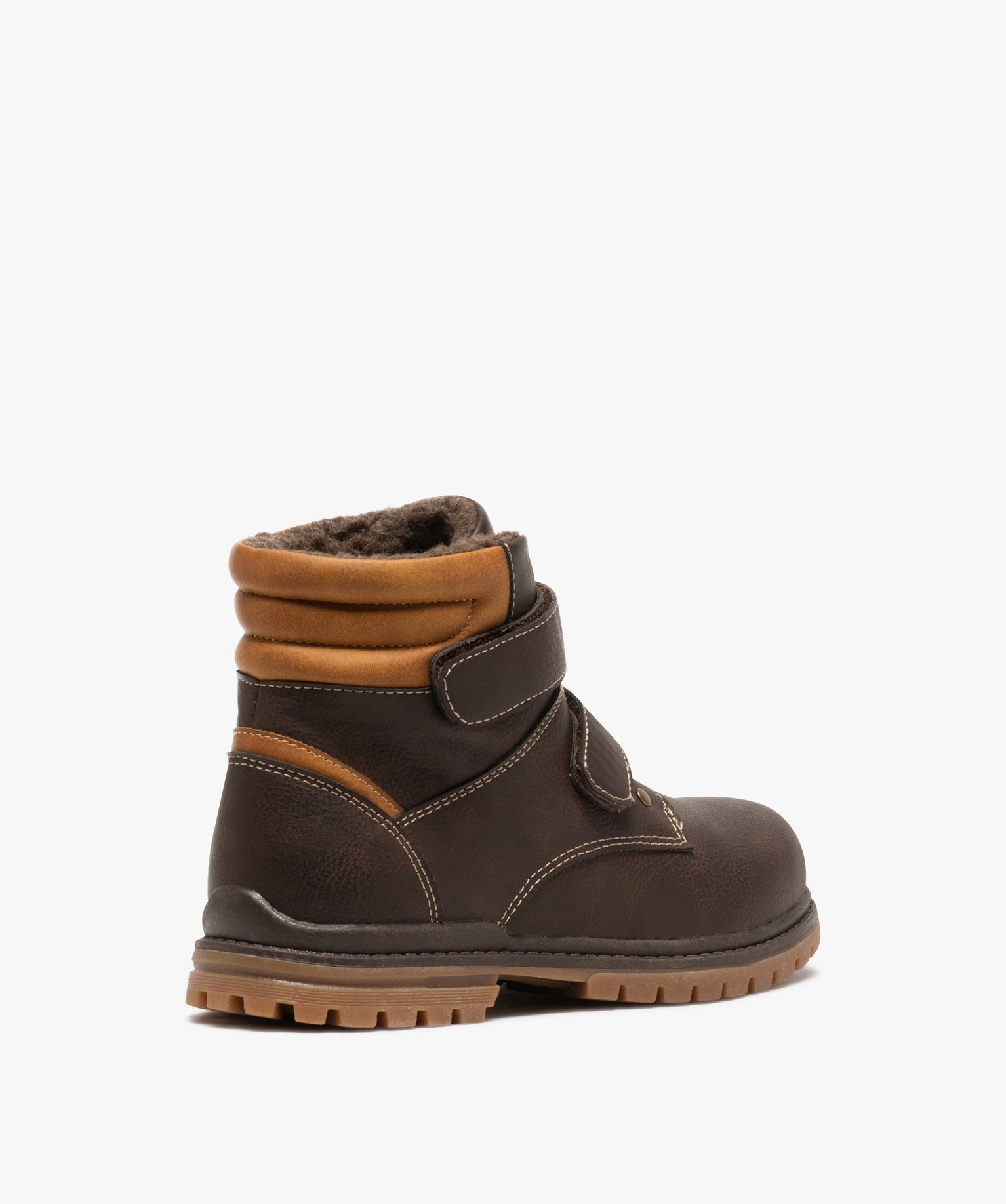 Boots Garçon à scratch avec doublure et col rembourrés | GEMO
