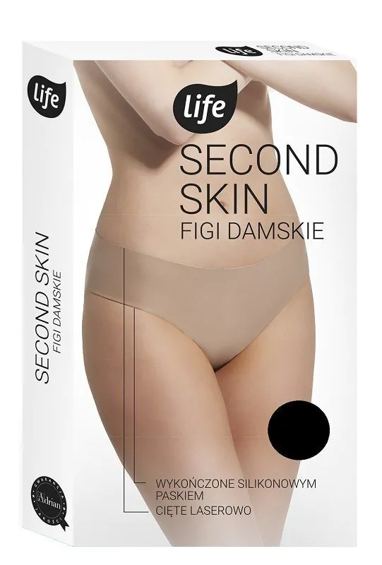„Life“ moteriškos lazeriu pjaustytos silikoninės kelnaitės, dydis XL, juodas
