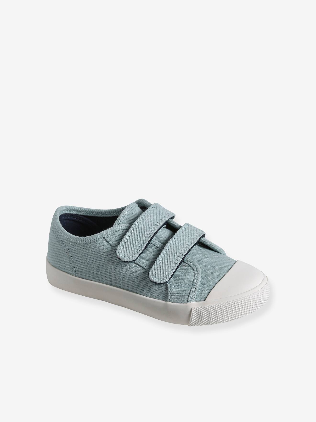 Vertbaudet Kinder Stoff-Sneakers mit Klett - senfgelb