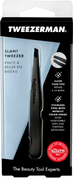 Tweezerman Slant Tweezer - Schräge Pinzette, Full Black Pinzette