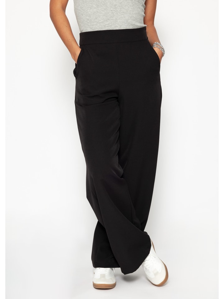 SASSYCLASSY Stoffhose Highwaist in Schwarz günstig kaufen