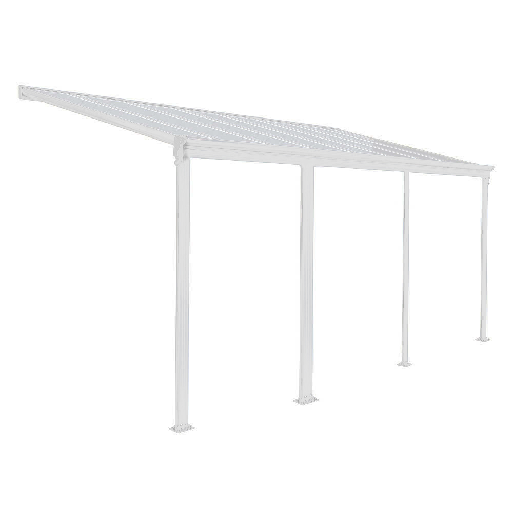 Home Deluxe Terrassenüberdachung SOLIS 618 x 303 x 226 / 278 cm - weiß