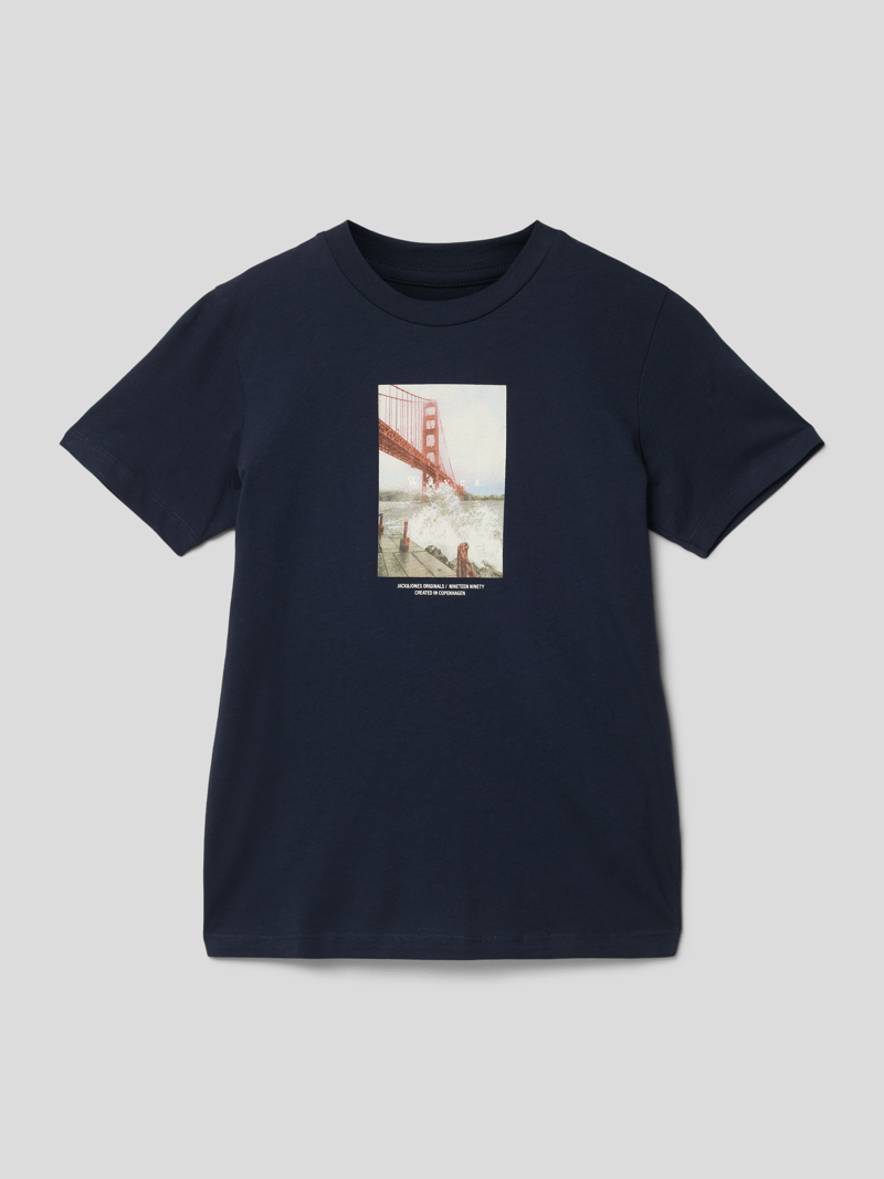T-Shirt mit Motiv-Print Modell 'COPENHAGEN' in marineblau