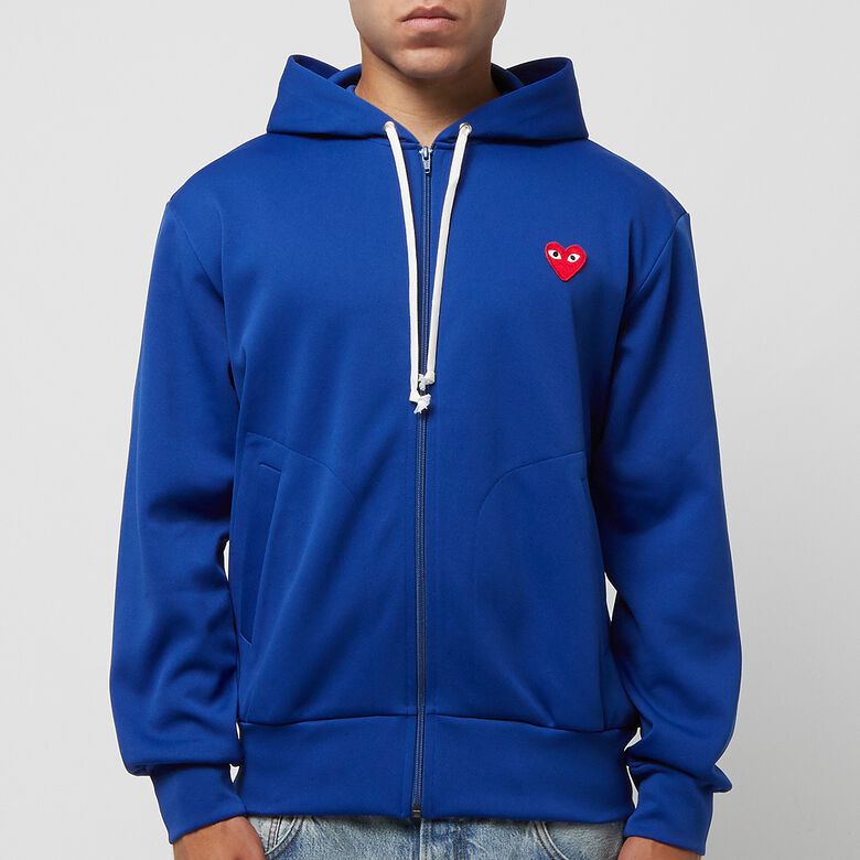 Comme des Garcons Play Play Zip Hooded Sweat Red Heart navy