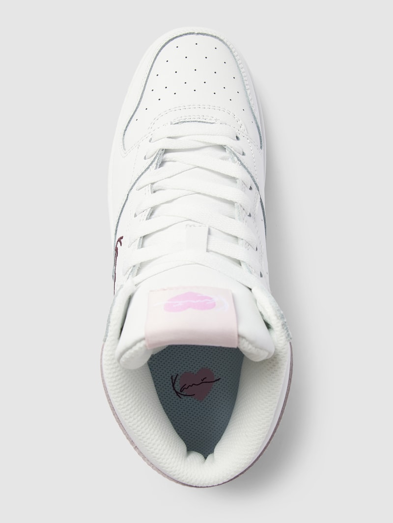 Sneaker mit tonalem Besatz Modell 'HIGH' in weiß