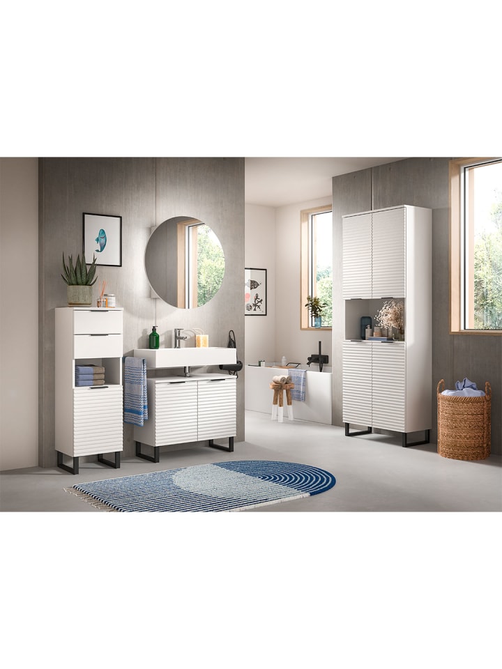 ebuy24 Hochschrank Riff Weiß 70 x 34 cm günstig kaufen onesize