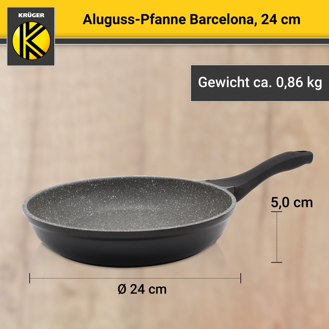 Karl Krüger Aluguss Pfanne BARCELONA, 24 cm