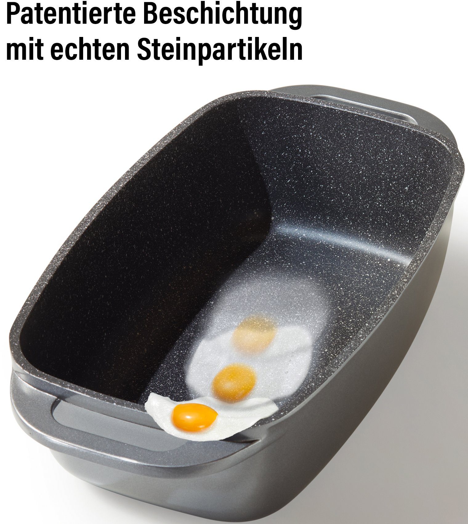 STONELINE Bräter, Aluminiumguss (1-tlg), mit Alugussdeckel, Induktion