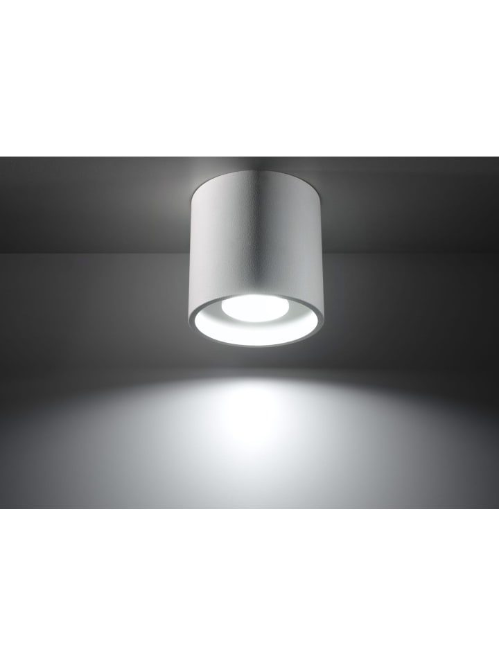 Nice Lamps Deckenleuchte RODA in Weiß aluminium rundes Plafond Downlight 1XGu10 NICE LAMPS günstig kaufen onesize