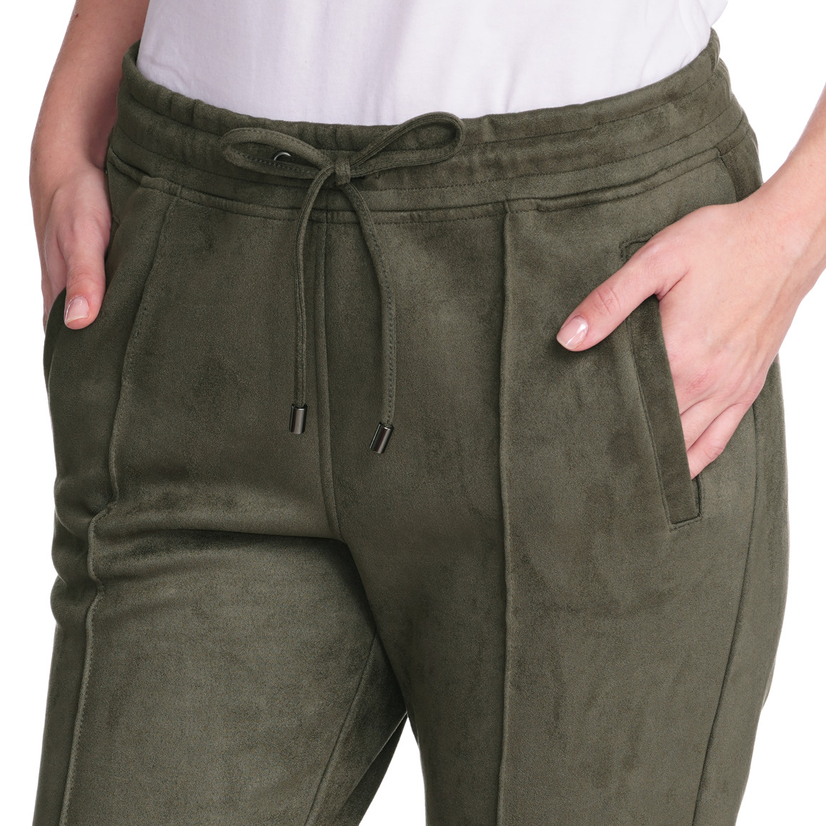 Damen Jogpants in Velours-Optik