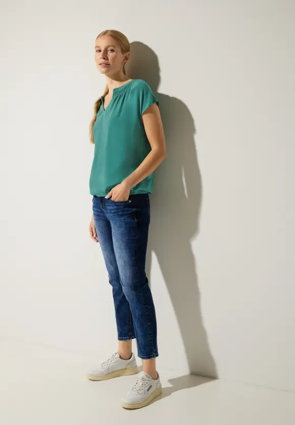 Street One Viskosebluse mit Elastiksaum