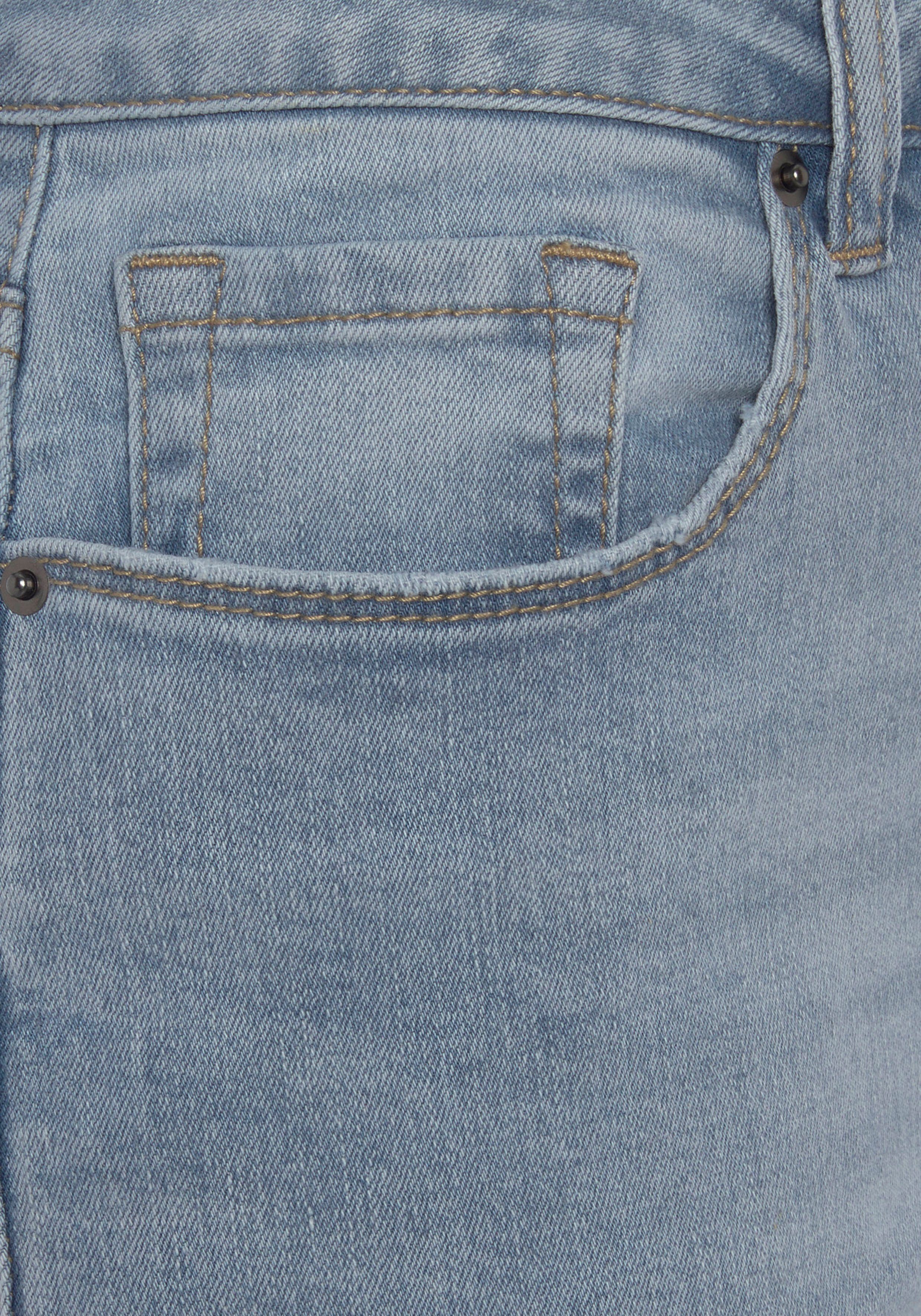 Elbsand Slim-fit-Jeans mit Logodruck