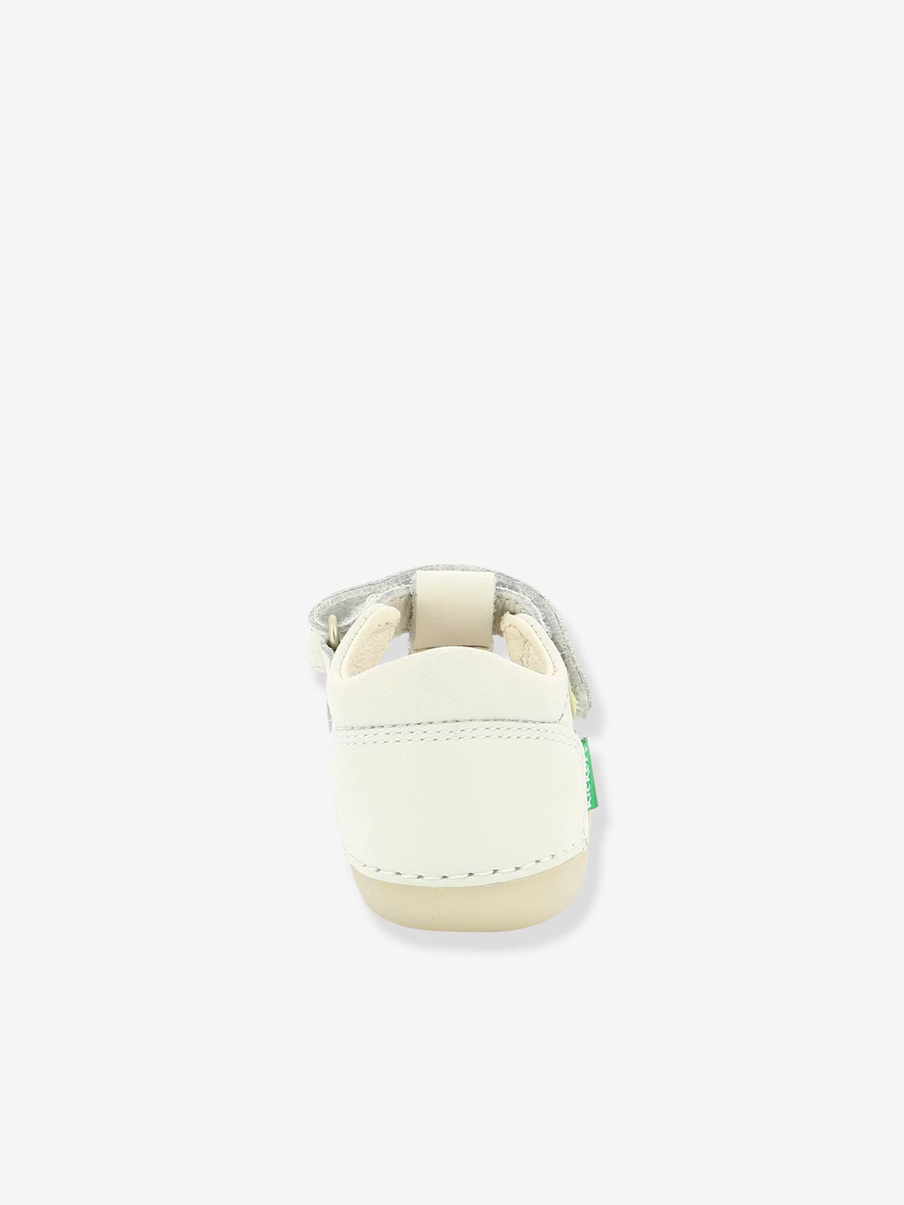 Sandales cuir bébé Sushy Originel Softers KICKERS® blanc