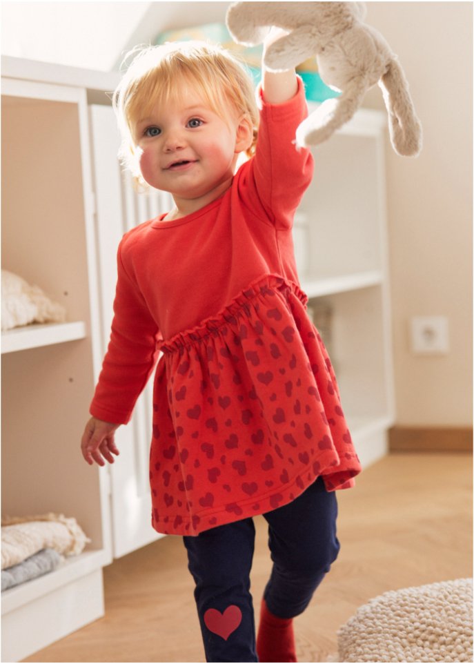 Baby Sweatkleid und Leggings (2-tlg.Set) Bio Baumwolle