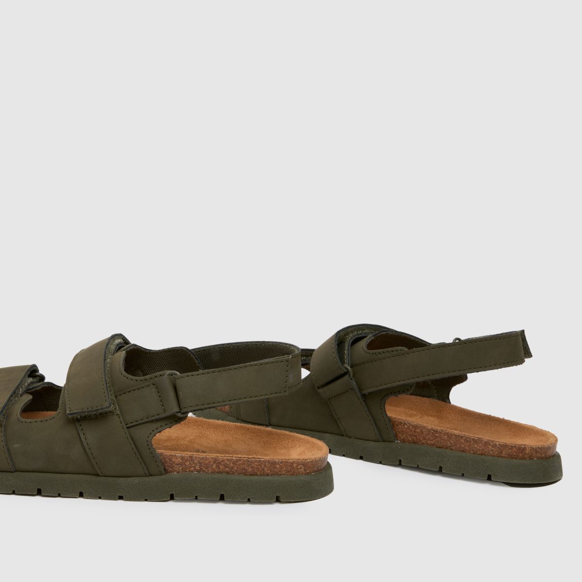 Schuh khaki Lorenzo fotbäddsandaler för pojkar och ungdomar