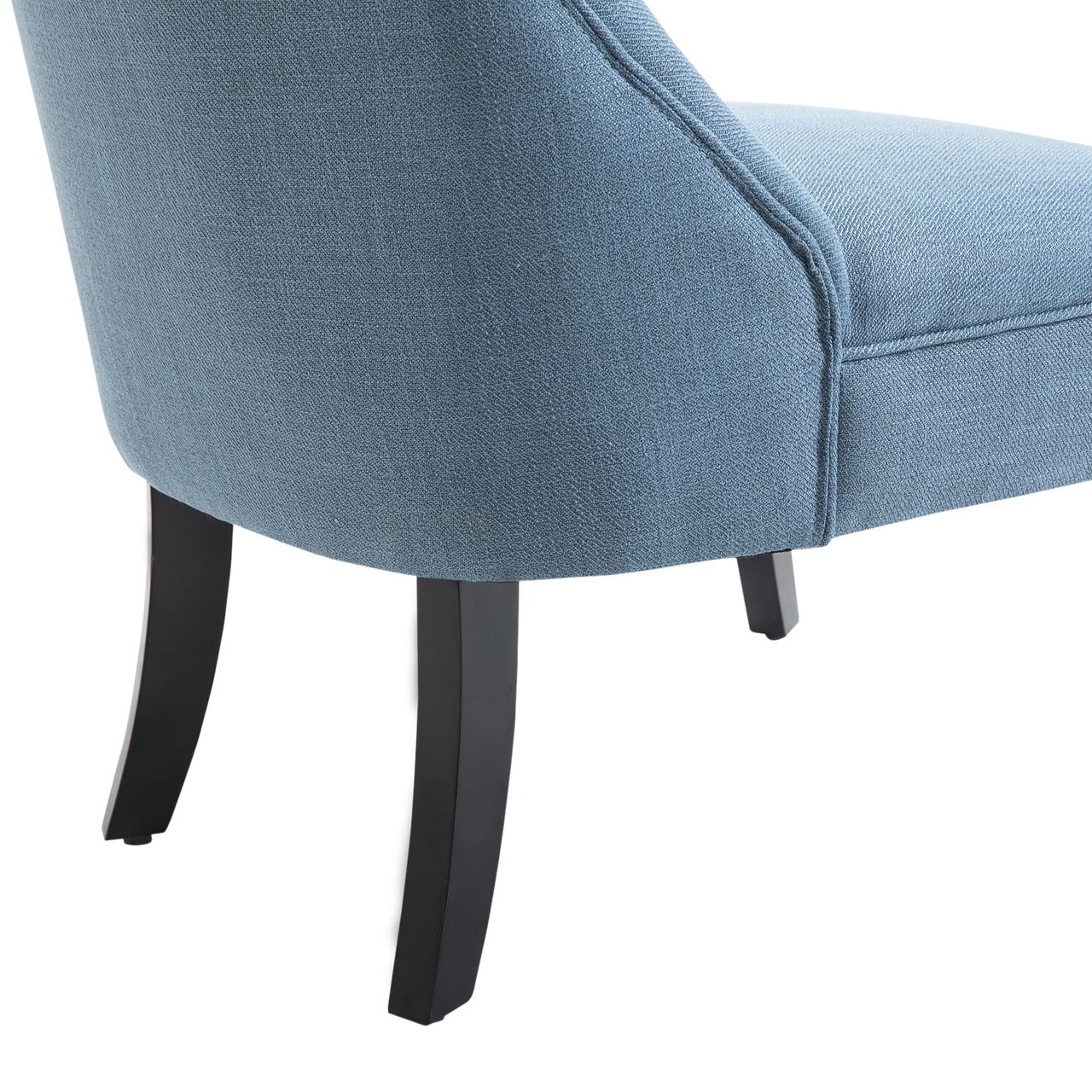 HOMCOM Relaxsessel mit Rückenkissen, Sessel, Fernsehsessel, Erhöhte Füße, Leinen, Blau, 52,5 x 69 x 77 cm