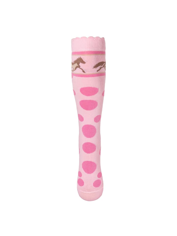 Cotton Prime® Kinder Kniestrümpfe 6 Paar, mit Pferde Motiven in Rosa günstig kaufen