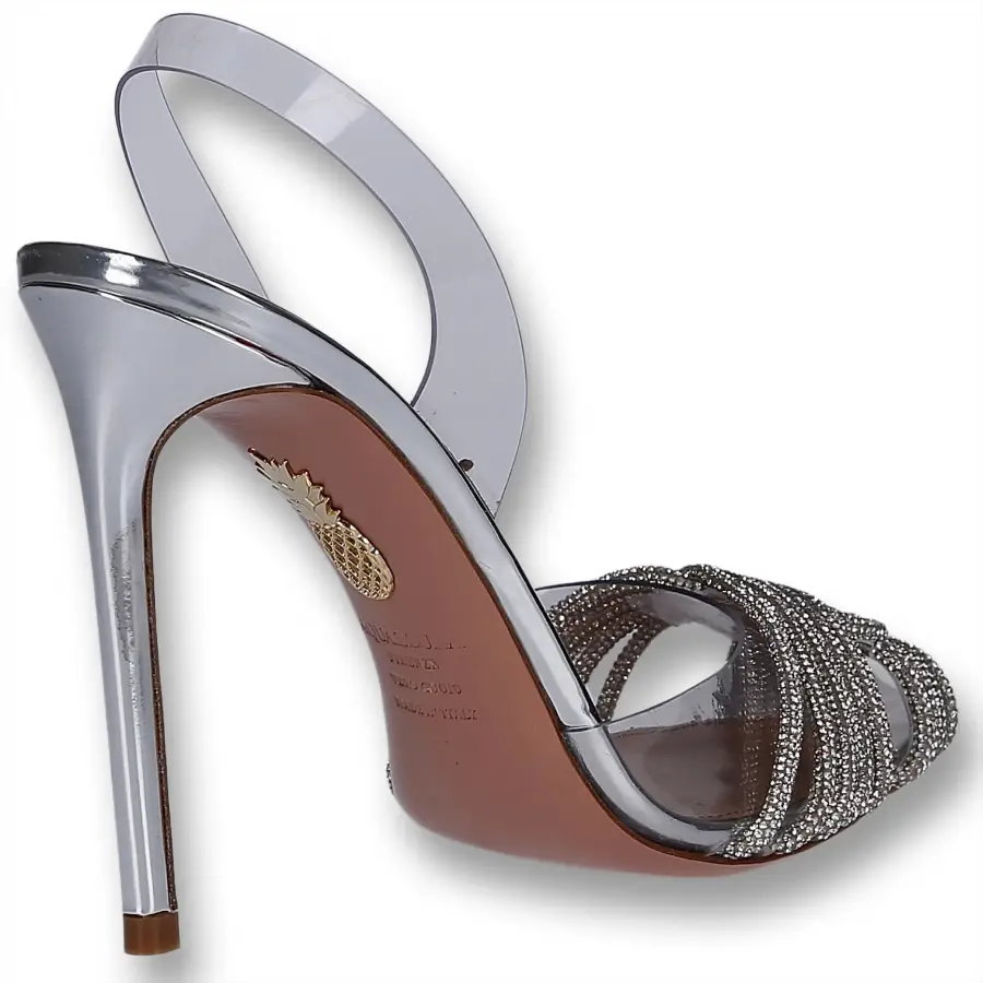 Aquazzura - Pumps GATSBY 105 PVC - silber