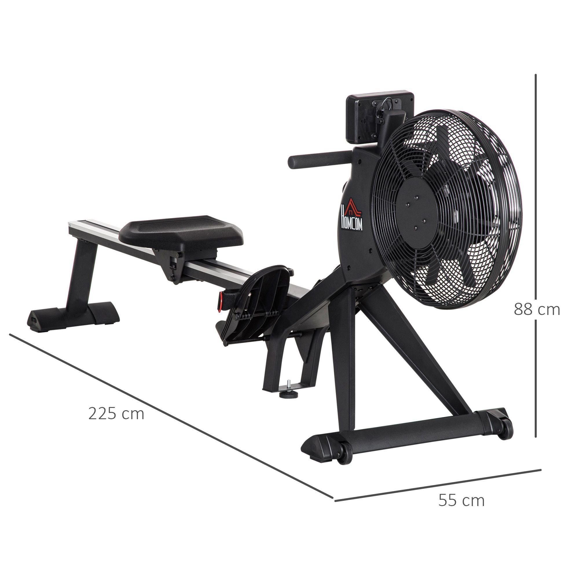 HOMCOM Rudergerät Rudergerät (Set, 1-tlg., 1 x Rudergerät), mit LCD-Anzeige