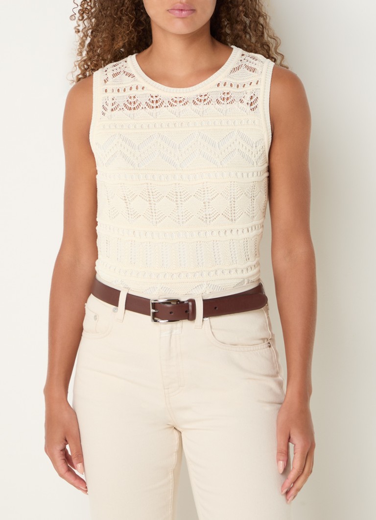 Ralph Lauren Fine-knit tank top with openwork design
