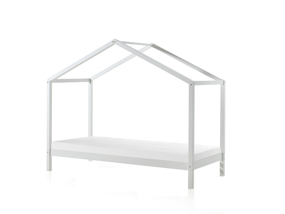 VIPACK Dallas 3 Hausbett 90 x 200 cm Liegefläche, Weiß