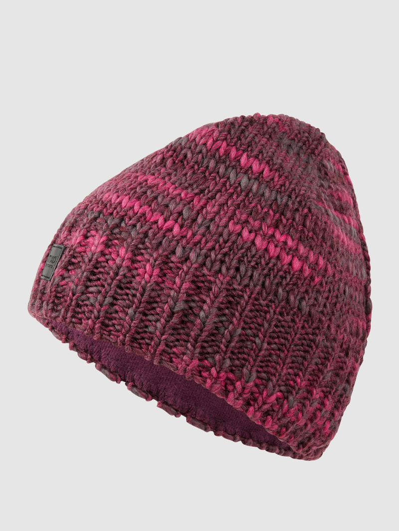 Beanie mit Woll-Anteil in fuchsia