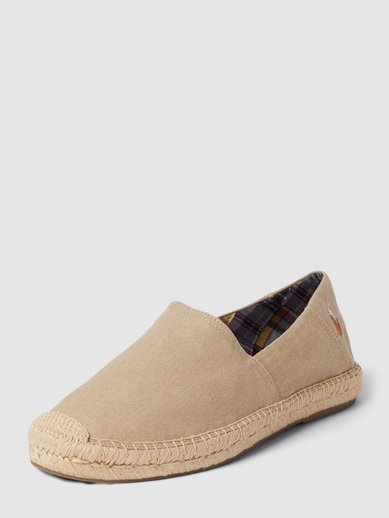 Espadrilles mit Label-Stitching Modell 'CEVIO' in beige