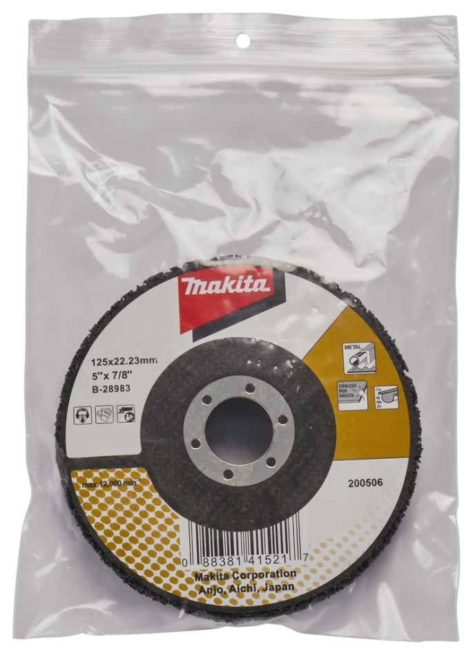 Makita Accessories B-28983 Δίσκος καθαρισμού 125 mm μαύρος