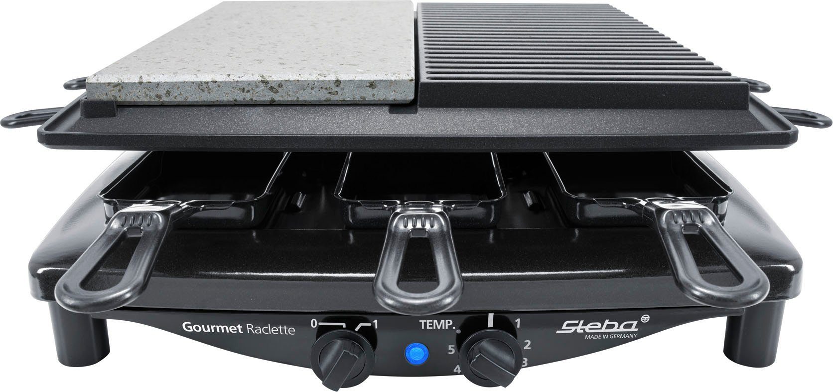 Steba Raclette RC 4 Plus, 8 Raclettepfännchen, 1450 W