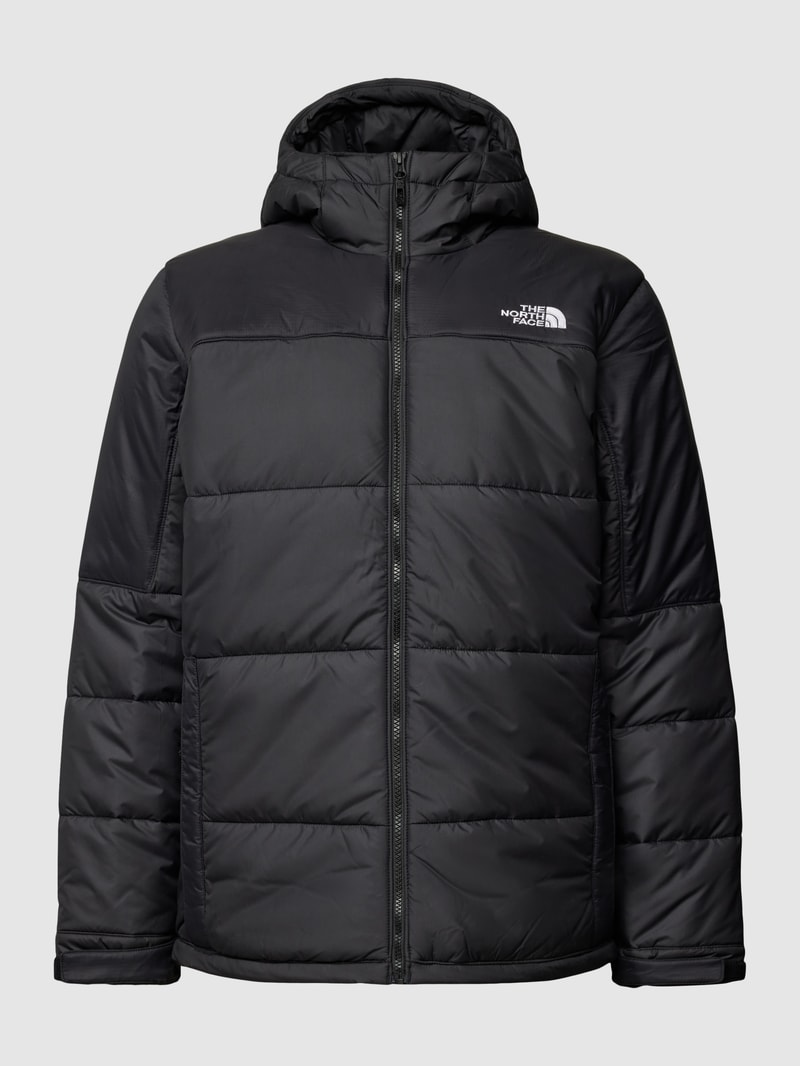Steppjacke mit Logo-Stitching Modell 'CIRCULAR DIABLO' in schwarz