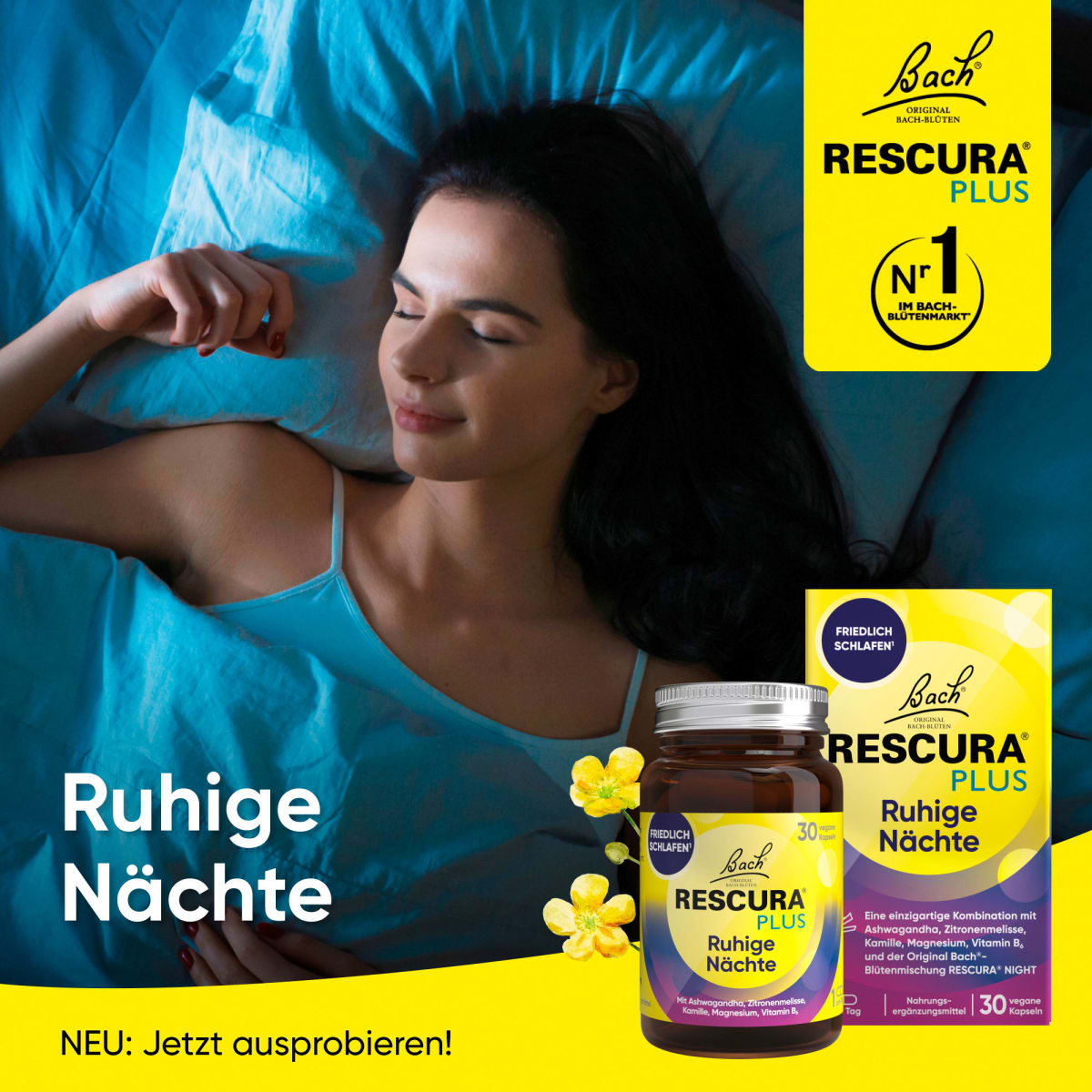Ruhige Nächte Bachblüten Kapseln, 30 St
