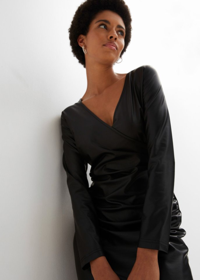 Lederimitat-Kleid
