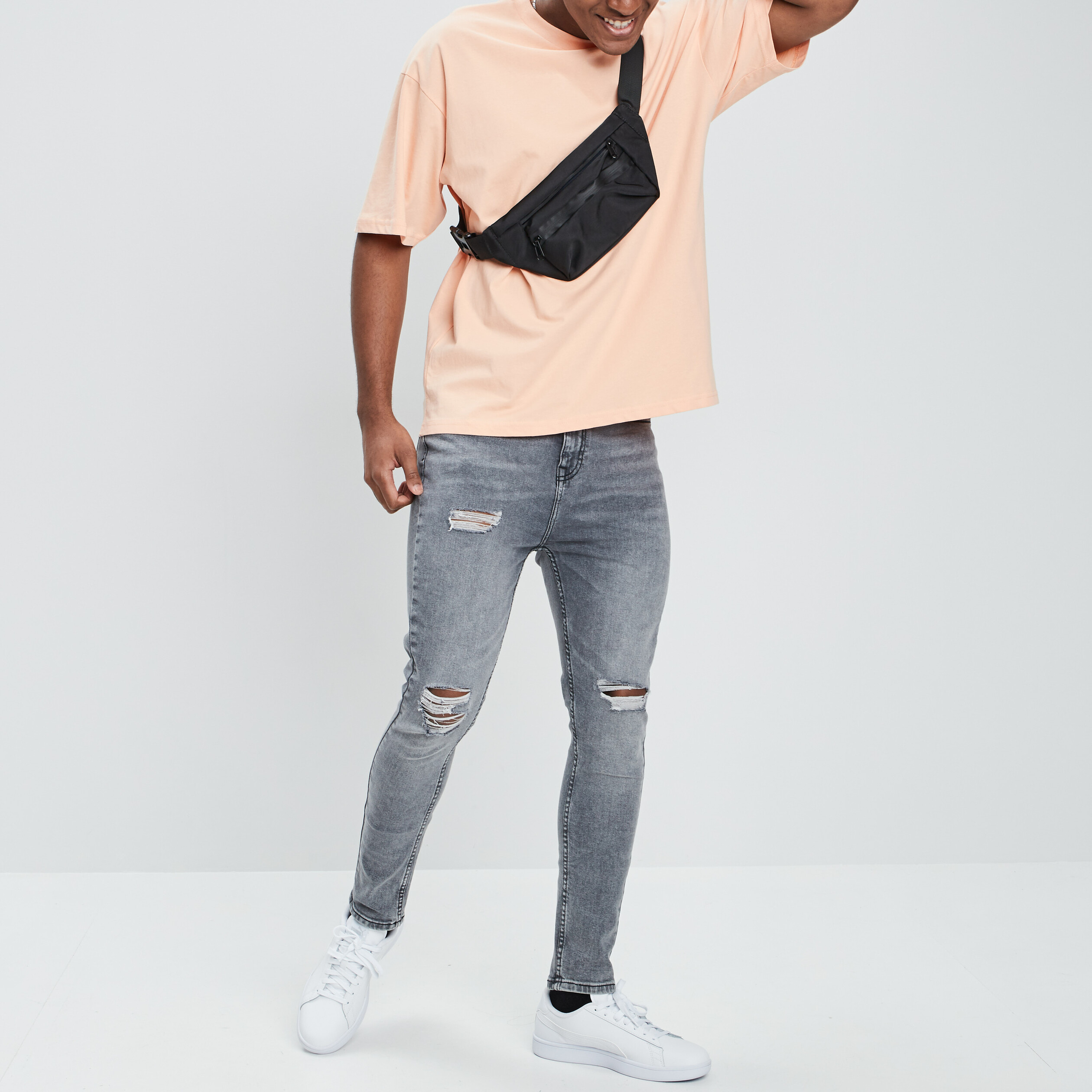 T-shirt manches courtes orange clair homme | La Halle