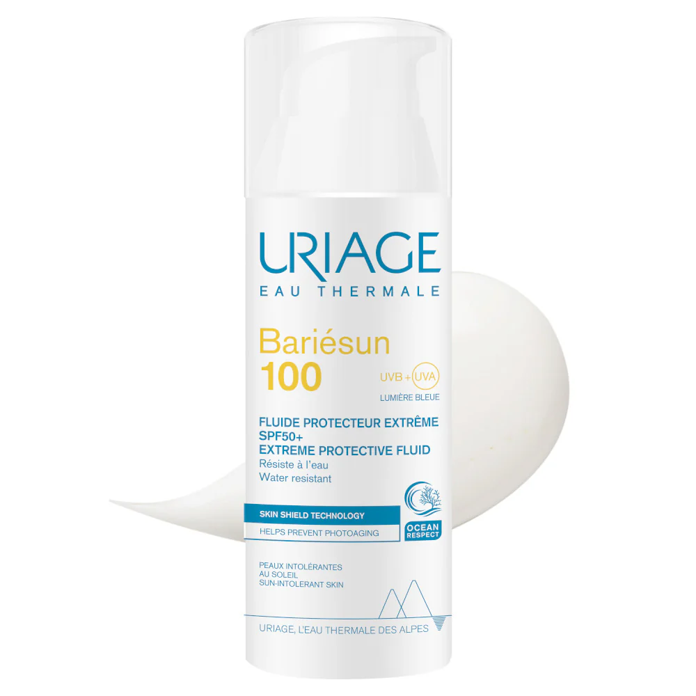 BARIESUN 100 Fluido Protector Extremo SPF50+ - Protector solar facial de alta protección.