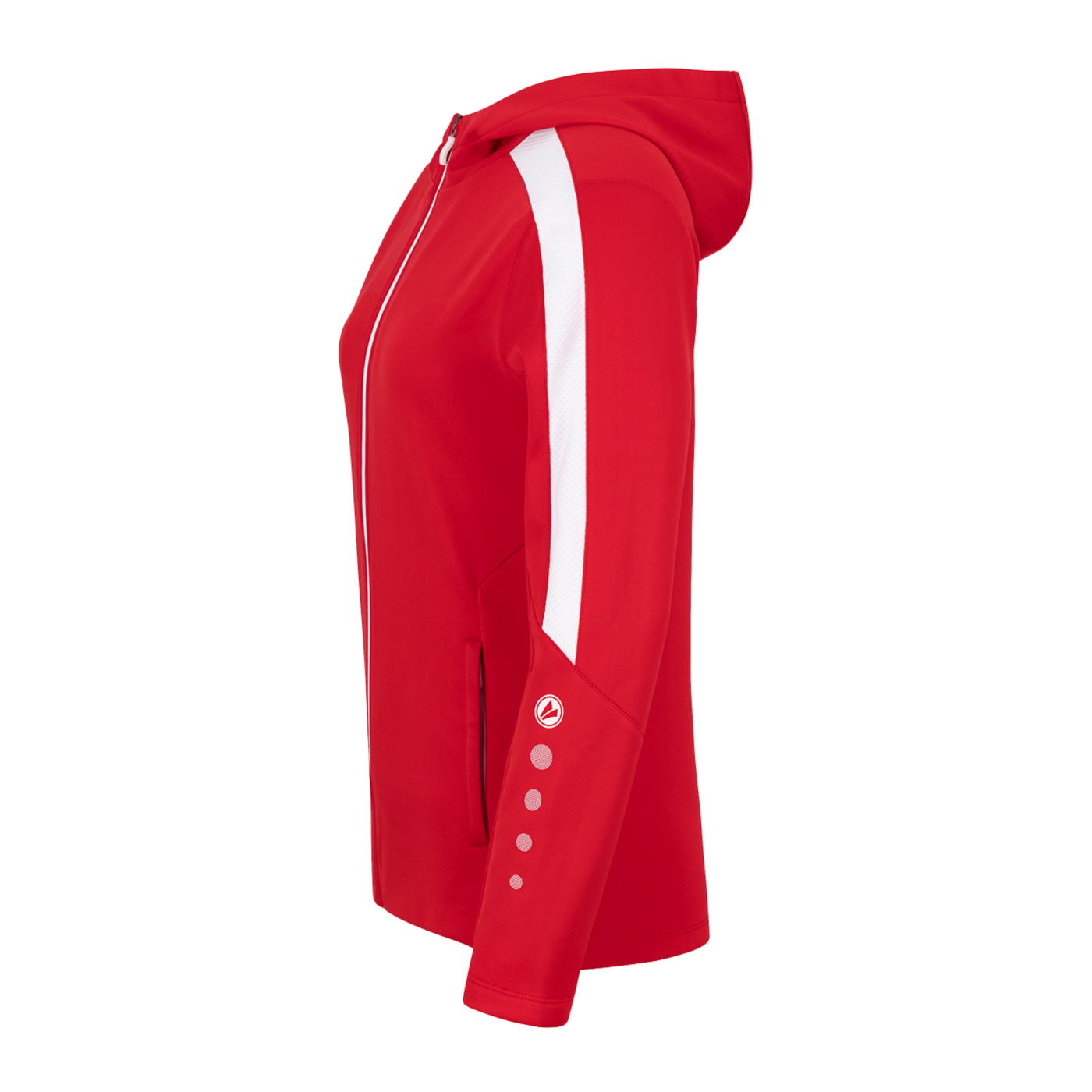 JAKO Power Kapuzenjacke Damen Rot Weiss F100