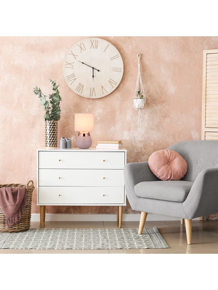 relaxdays Nachttischlampe in Rosa - (H)32 x Ø18 cm günstig kaufen onesize