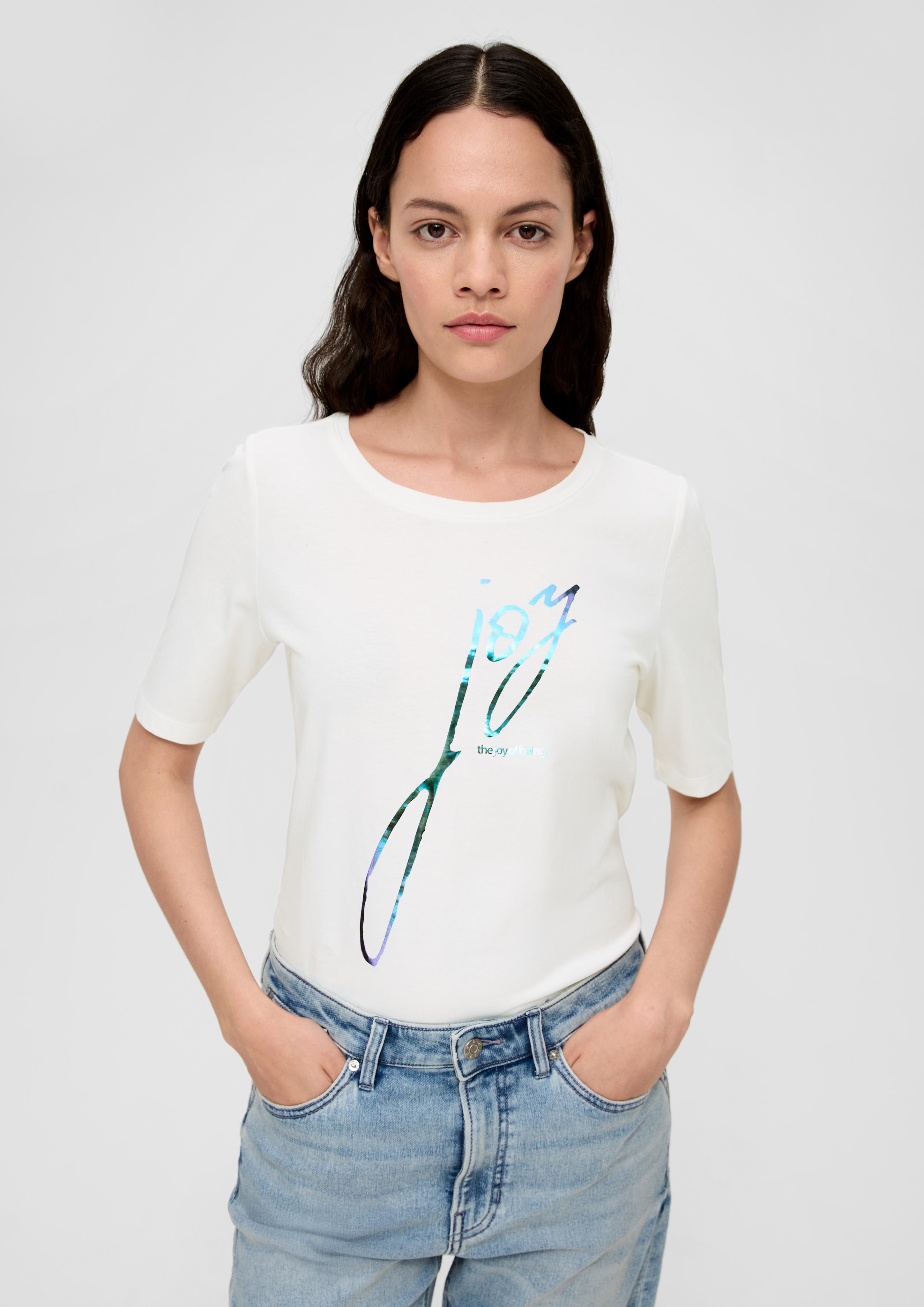 T-Shirt mit glänzendem Print  2136510-02D0