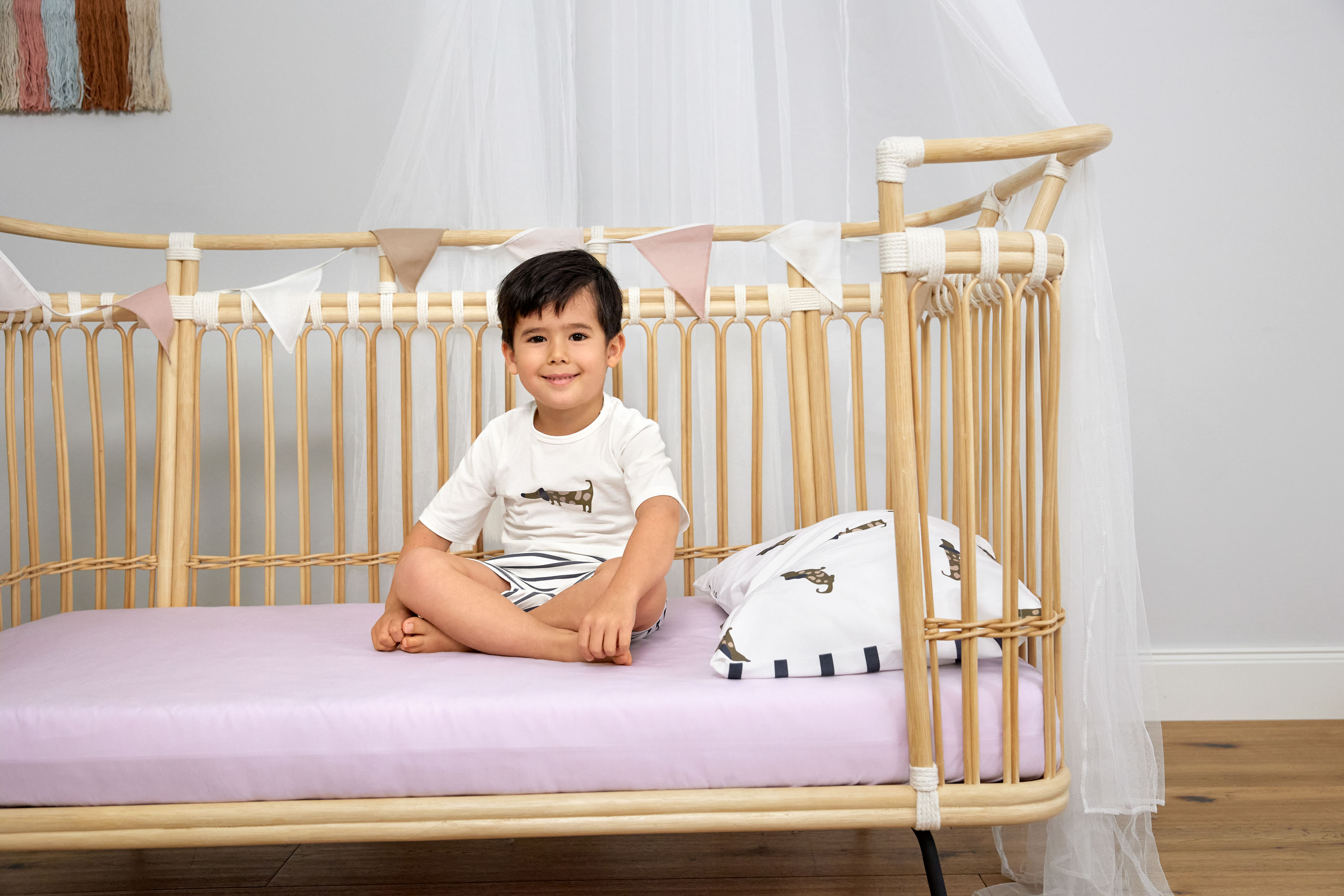 Spannbettlaken Kinderbett (70 x 140 cm), Lila