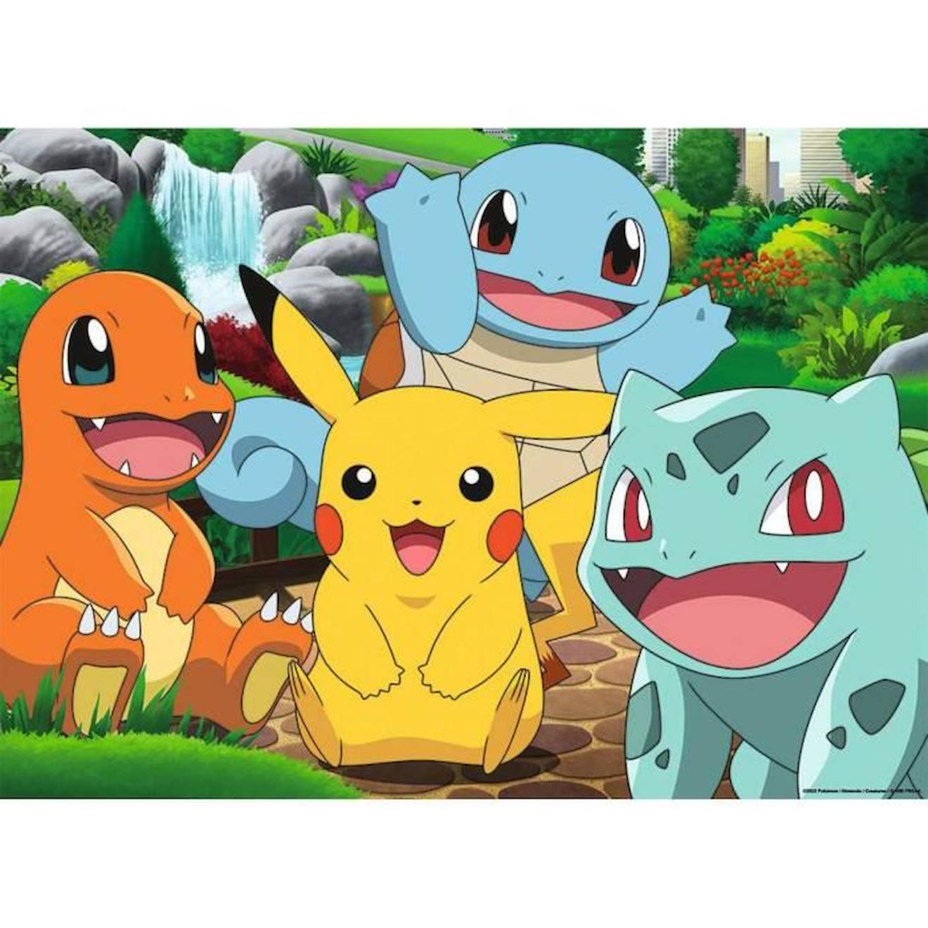 Puzzle 60 pièces : Les Pokémon au parc Coloris Unique blanc
